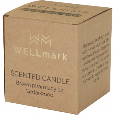 Logo trade corporate gifts image of: Wellmark Let's Get Cozy 650 g scented candle - cedar wood fragrance