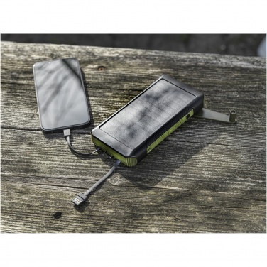 Logo trade corporate gift photo of: Soldy 10.000 mAh RCS recycled plastic solar dynamo power bank 