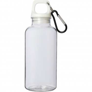 Logotrade promotional item picture of: Oregon 400 ml RCS certified recycled plastic water bottle with carabiner