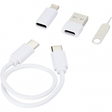 Logo trade promotional products picture of: Savvy recycled plastic modular charging cable with phone holder
