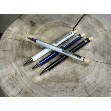 Logotrade promotional product image of: Cyrus recycled aluminium ballpoint pen (blue ink)