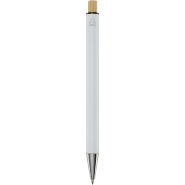Logo trade corporate gifts picture of: Cyrus recycled aluminium ballpoint pen (black ink)