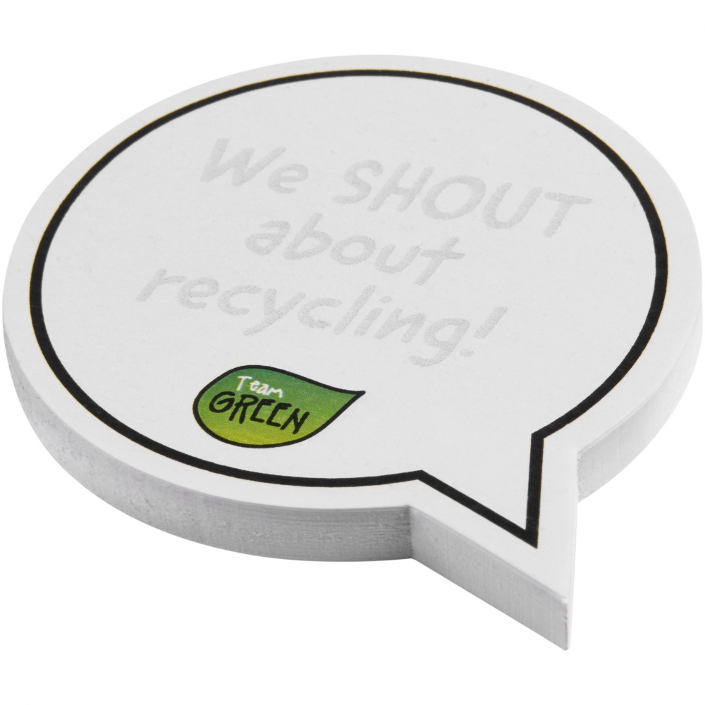 Logotrade promotional giveaway picture of: Sticky-Mate® speech bubble-shaped recycled sticky notes