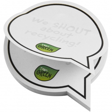 Logo trade promotional gifts picture of: Sticky-Mate® speech bubble-shaped recycled sticky notes