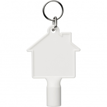 Logotrade advertising products photo of: Maximilian house-shaped recycled utility key keychain
