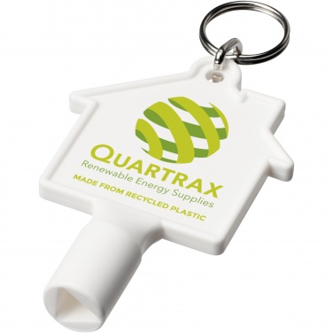 Logotrade promotional giveaway picture of: Maximilian house-shaped recycled utility key keychain