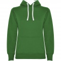Urban women's hoodie, Kelly Green / White