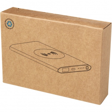 Logo trade corporate gift photo of: Juice 4000 mAh Type-C recycled aluminium wireless power bank 