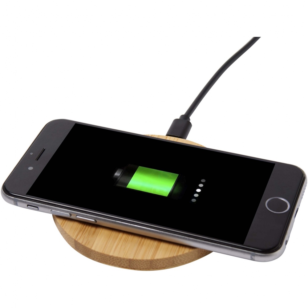 Logotrade business gifts photo of: Essence 15W bamboo wireless charging pad