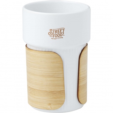 Logo trade corporate gifts picture of: Tumbler Fika 340 ml with bamboo sleeve