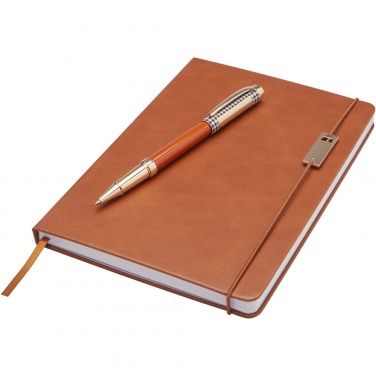 Logo trade promotional item photo of: Legato A5 notebook and rollerball pen set 