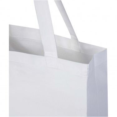 Logo trade promotional products picture of: Madras 140 g/m² GRS recycled cotton gusset tote bag