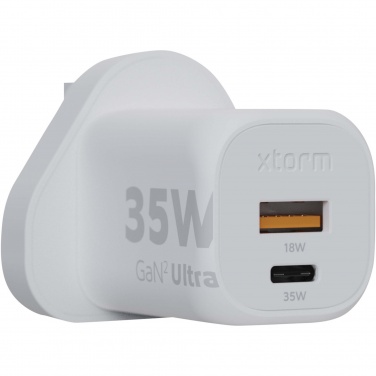 Logotrade business gift image of: Xtorm XEC035 GaN² Ultra 35W wall charger - UK plug