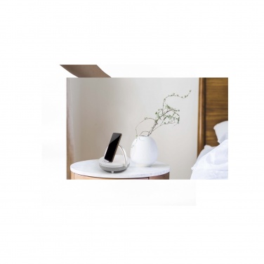 Logotrade corporate gift image of: Prixton 4-in-1 10W Bluetooth® speaker with LED light and wireless charging base