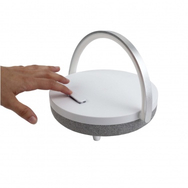 Logotrade promotional merchandise image of: Prixton 4-in-1 10W Bluetooth® speaker with LED light and wireless charging base