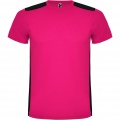Detroit short sleeve kids sports t-shirt, Fuchsia / Solid black