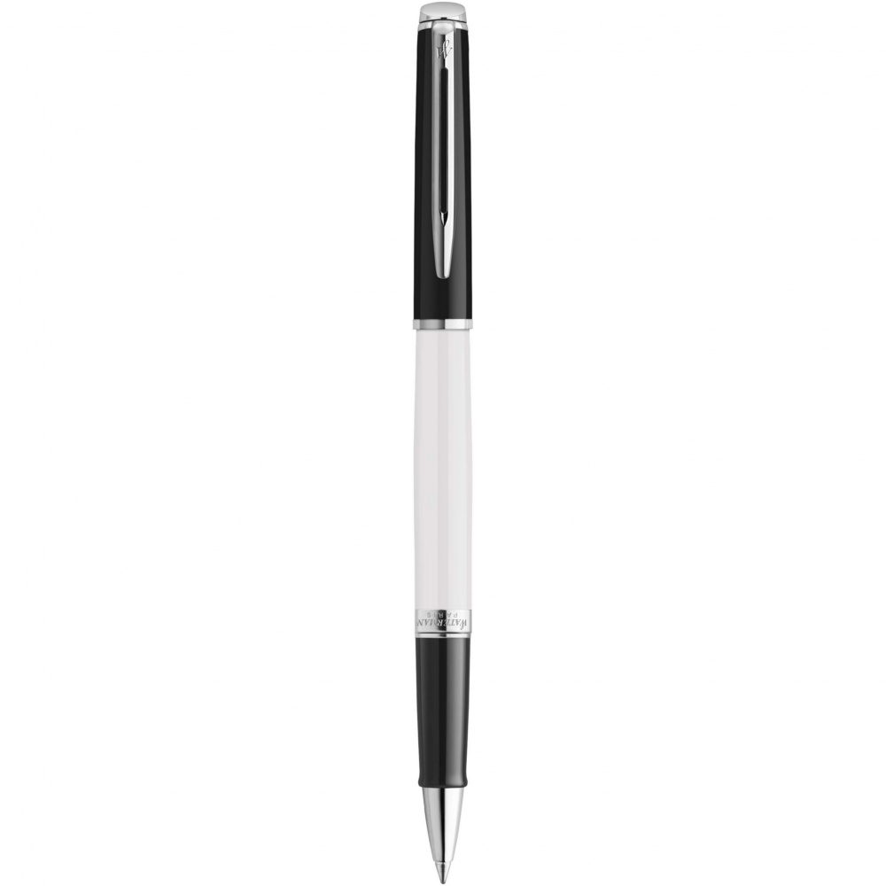Logo trade promotional items image of: Hemisphere colour blocking rollerball pen with palladium trim