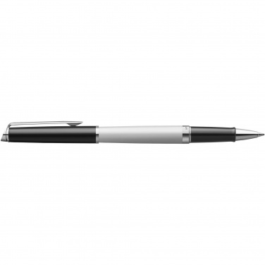 Logotrade promotional gift picture of: Hemisphere colour blocking rollerball pen with palladium trim