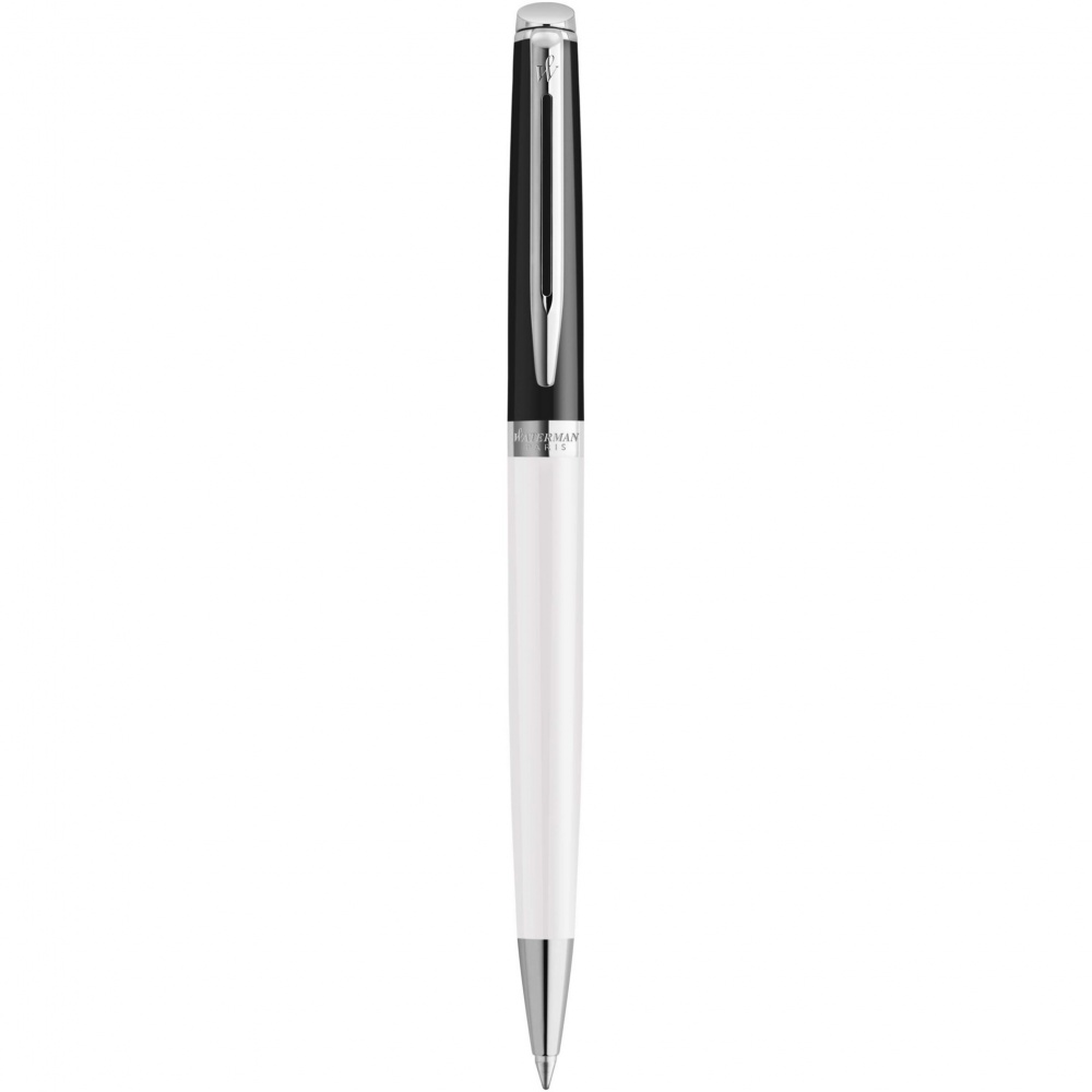 Logotrade promotional gift image of: Hemisphere colour blocking ballpoint pen with palladium trim