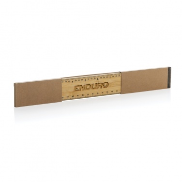 Logo trade corporate gifts image of: Timberson extra thick 30cm double sided bamboo ruler
