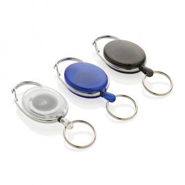 Logo trade promotional product photo of: RCS recycled ABS roller clip keychain