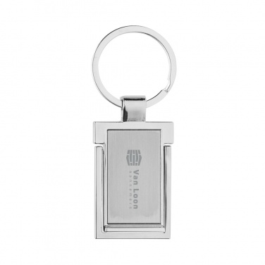 Logo trade promotional merchandise image of: RSC recycled zinc alloy phone stand keychain