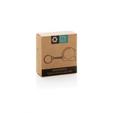 Logotrade promotional merchandise picture of: MeasureMate RCS reycled ABS 1 meter tape keychain