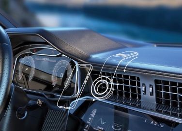 Logotrade corporate gifts photo of: DriveGrip RCS recycled plastic universal magnetic car holder