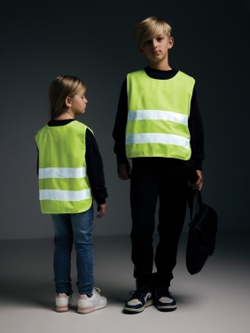 Logo trade promotional merchandise photo of: GRS recycled PET high-visibility safety vest 7-12 years
