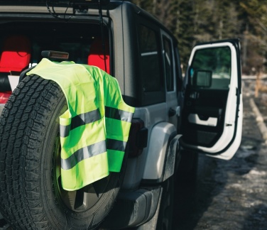 Logotrade promotional giveaway image of: GRS recycled PET high-visibility safety vest