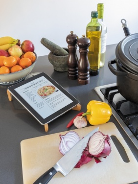 Logo trade business gift photo of: Bamboo portable laptop stand