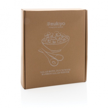 Logo trade advertising products picture of: Ukiyo salad bowl with bamboo salad server