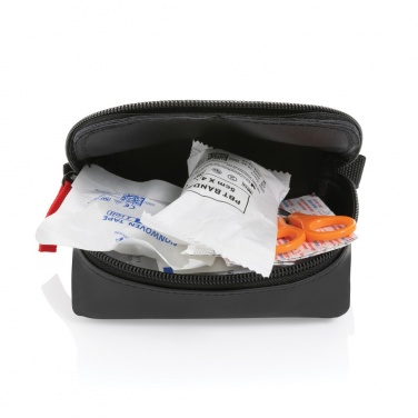 Logo trade advertising products image of: RCS recycled nubuck PU pouch first aid set mailable