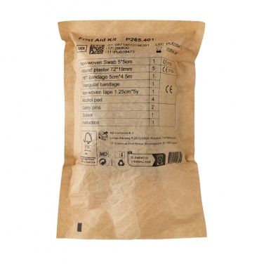 Logotrade business gift image of: RCS recycled nubuck PU pouch first aid set mailable