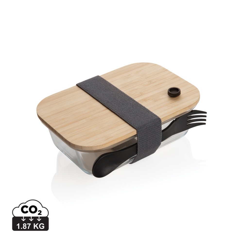 Logotrade promotional giveaways photo of: Glass lunchbox with bamboo lid