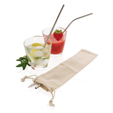 Logotrade promotional merchandise picture of: Reusable stainless steel 3 pcs straw set