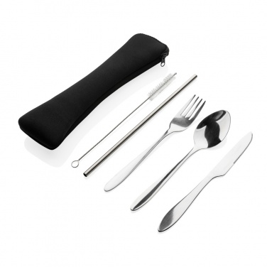Logotrade promotional products photo of: 4 PCS stainless steel re-usable cutlery set