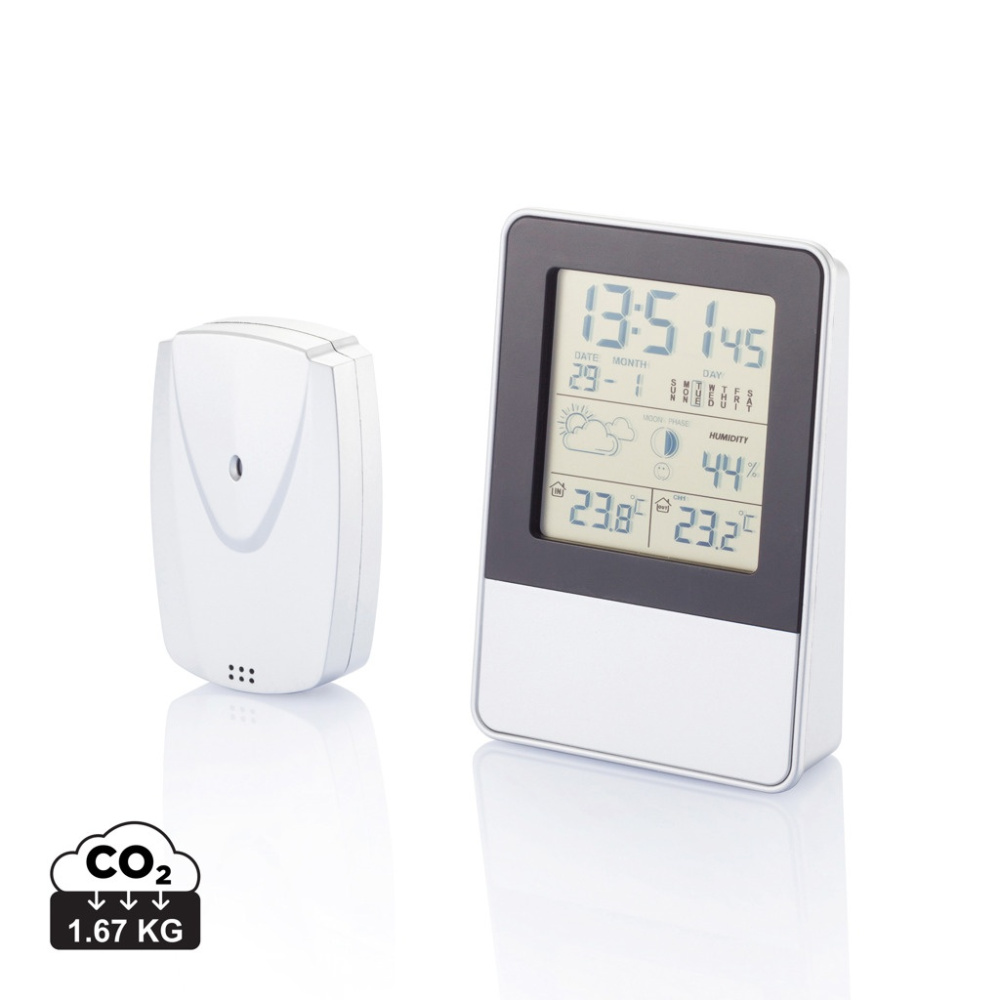 Logo trade promotional products image of: Indoor/outdoor weather station