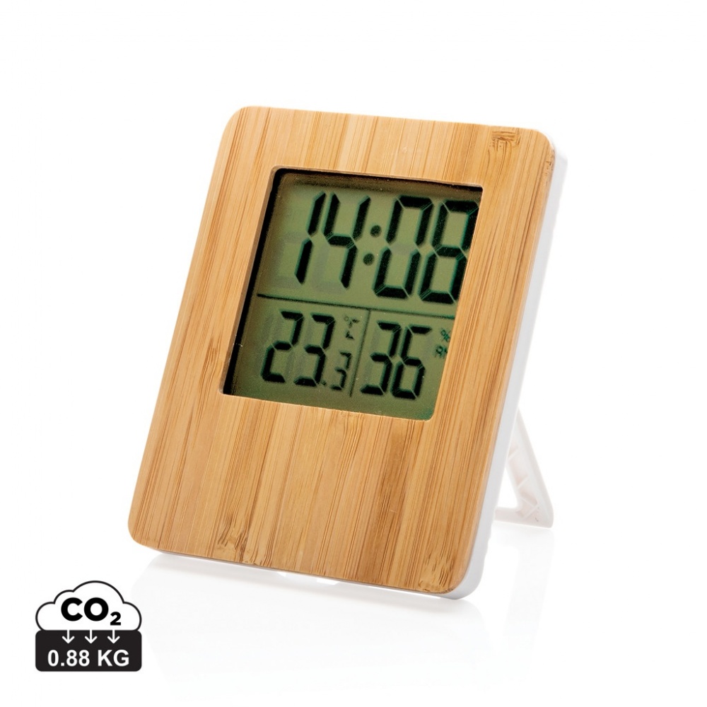 Logotrade promotional merchandise picture of: Bamboo weather station