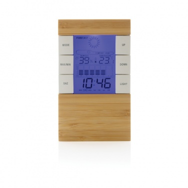 Logo trade promotional gifts image of: Utah RCS rplastic and bamboo weather station