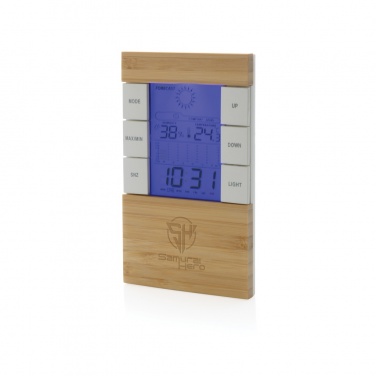 Logo trade promotional gift photo of: Utah RCS rplastic and bamboo weather station