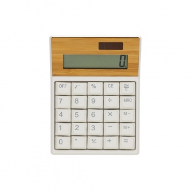 Logo trade business gifts image of: Utah RCS recycled plastic and  bamboo calculator