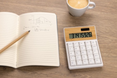 Logotrade promotional giveaway picture of: Utah RCS recycled plastic and  bamboo calculator
