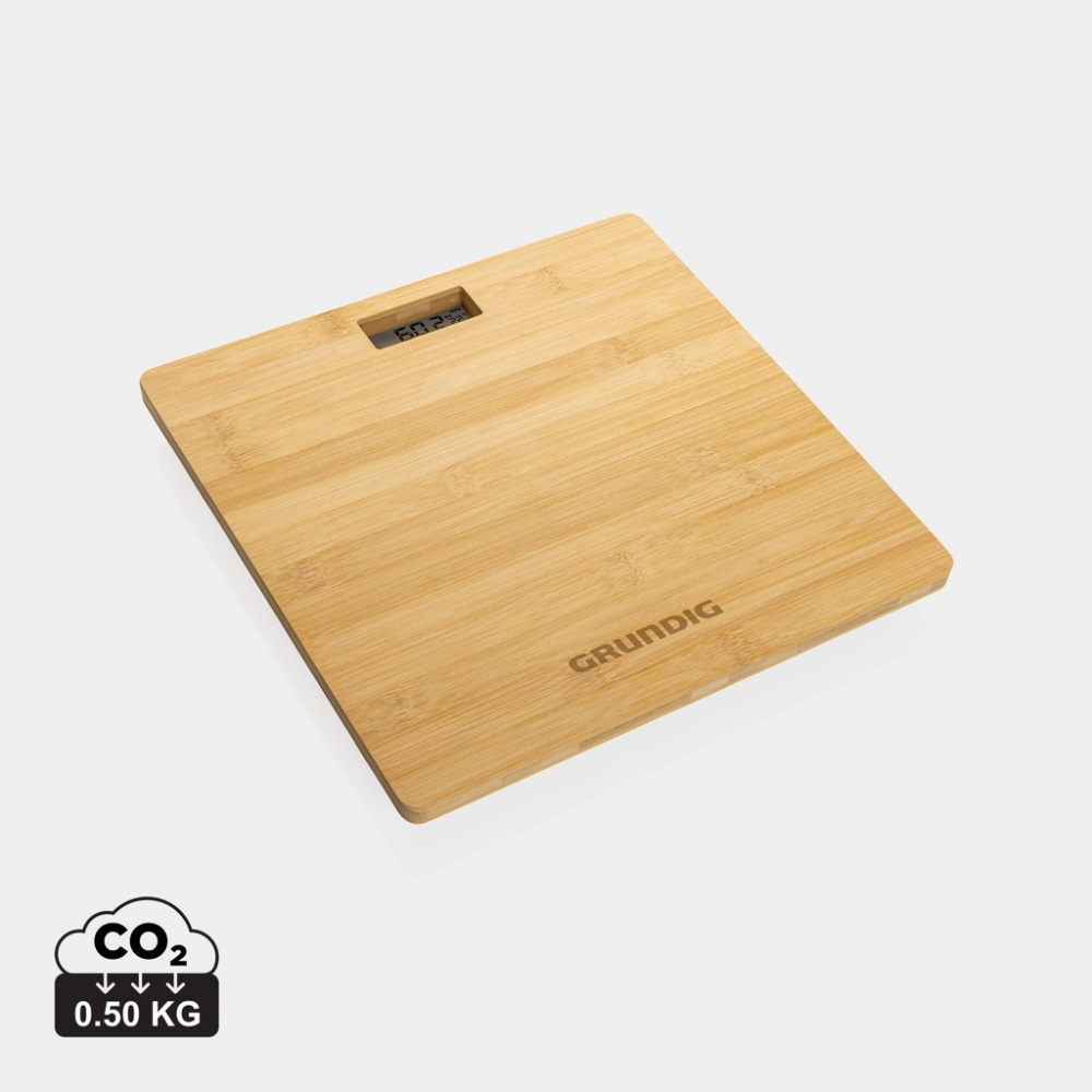 Logotrade promotional items photo of: Grundig Bamboo Digital Body Scale