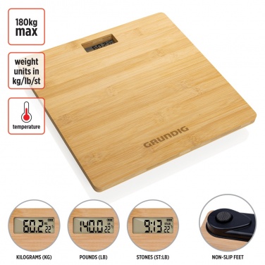 Logotrade promotional giveaway image of: Grundig Bamboo Digital Body Scale