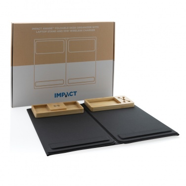 Logotrade promotional giveaway picture of: Impact AWARE RPET Foldable desk organizer with laptop stand