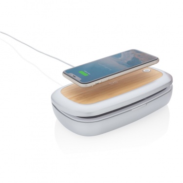 Logo trade promotional items image of: Rena UV-C steriliser box with 5W wireless charger