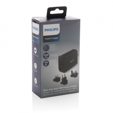 Logo trade business gifts image of: Philips ultra fast PD travel charger