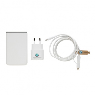 Logotrade promotional items photo of: Surge RCS recyled PET 20W type C 3 pcs charging set