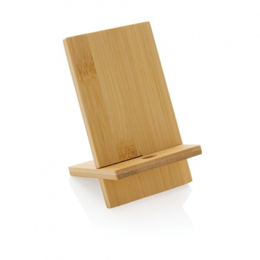 Logo trade business gift photo of: Bamboo phone stand in kraft box